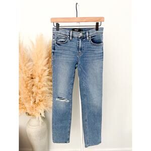 Hudson Nico Skinny Jeans Size 25 Distressed Ripped Knee Mid Rise Casual Denim